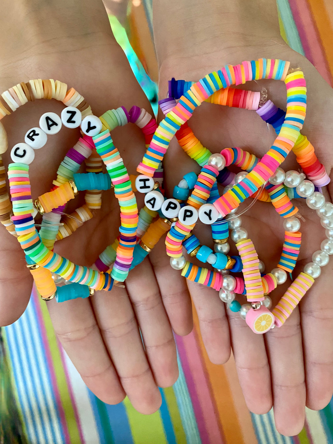 Crazy Happy Bracelet Set (Two bracelets)